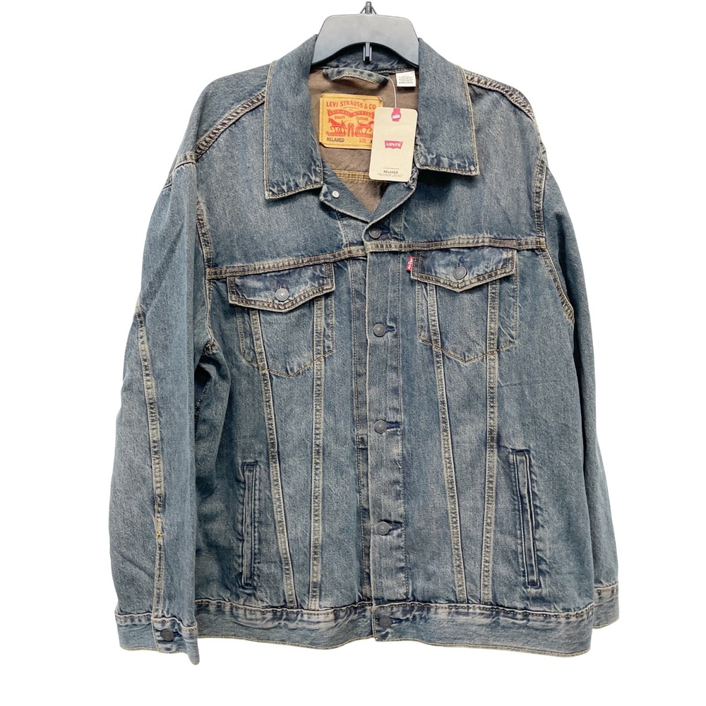 Levi's Men's Blue Relaxed Fit Denim Trucker Jacket Size XL